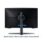 Display, Screen - PC Gaming Monitor Samsung Odyssey G7 C32G74TQSR LC32G74TQSRXZG 32 WQHD - Curved 1000R / 240 Hz - Used with Cha