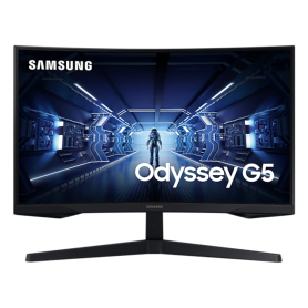 Display, Screen - Curved Gaming Monitor Samsung Odyssey G5 LC27G54TQWUXEN 27 QHD - 2560 x 1440 / FreeSync / 144 Hz - Used with C