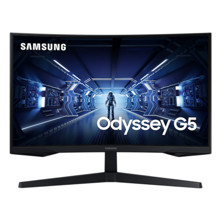 Display, Screen - Curved Gaming Monitor Samsung Odyssey G5 LC27G54TQWUXEN 27 QHD - 2560 x 1440 / FreeSync / 144 Hz - Used with C
