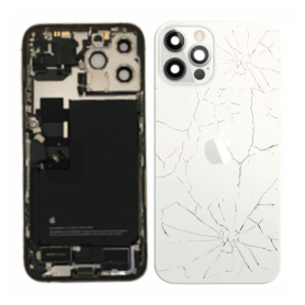 Châssis, Cadre iPhone 13 Pro Max Blanc - Connecteur de Charge + Batterie (Origine Demonté) - Cassé, prix de gros.