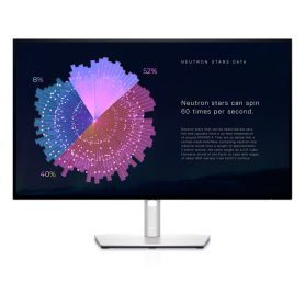 Monitor, Display - PC Screen Dell UltraSharp U2722DE 27 QHD - 2560 x 1440 / IPS / 60 Hz - Silver - Used with Charger Cable, whol