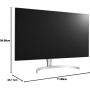 Monitor, Display - PC Screen Samsung UltraFine 32UL950 32 UHD - 3840 x 2160 / 60 Hz - White / Silver - Used with Charger Cable, 