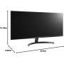 Monitor, Display - PC Screen LG 34WL500 34 UWFHD - 2560 x 1080 / IPS - Black - Used with Charger Cable, wholesale price