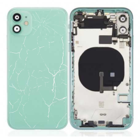 Châssis, Structure - Châssis Complet iPhone 11 Vert - Connecteur de Charge sans Batterie (Origine Demonté) - Cassé, prix de gros