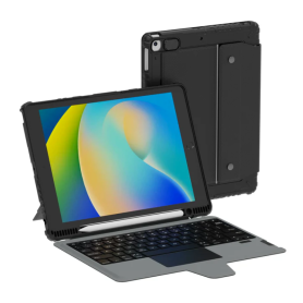 Étui, Coque - Housse/Clavier pour iPad - Nillkin Bumper Combo Keyboard Case - Noir, prix de gros.