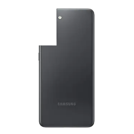 Vitre arrière, Dos - Vitre arrière Samsung Galaxy S21 5G (G991B) Phantom Noir sans Contour Lentille (Original Démonté) - Grade A