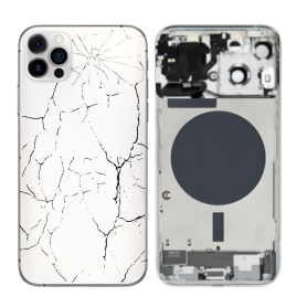 Rear Cover, Chassis - iPhone 13 White Complete Chassis - Charging Connector without Battery (Original Disassembled) - Broken, wh
