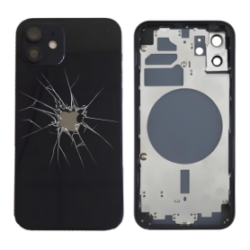 Pièce détachée, Cadre - Châssis Vide iPhone 12 Noir (Origine Demonté) - Cassé, prix de gros.
