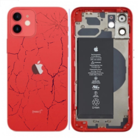 Pièce détachée iPhone - Châssis Complet iPhone 11 Rouge - Sans Connecteur de Charge + Batterie (Origine Demonté) - Cassé, prix d