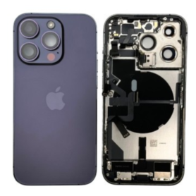 Back Cover Housing iPhone 14 Pro Intense Violet Chassis - Charging Connector + Without Battery (Original Dismantled) Grade AB Back Glass, Rear Cover - Back Cover Housing iPhone 14 Pro Intense Violet Chassis - Charging Connector + Without Battery (Origina