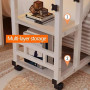 Adjustable Table, Bedside Stand - Mobile and height-adjustable bedside table 3 levels 80×40×60-85 cm - Brown, wholesale price