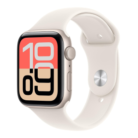 Montre Connectée Apple Watch Series SE 3 GPS 44mm Aluminium Lumière stellaire Avec Bracelet Sport M/L - Neuf Smartwatch, Tracker d'activité - Montre Connectée Apple Watch Series SE 3 GPS 44mm Aluminium Lumière stellaire Avec Bracelet Spo