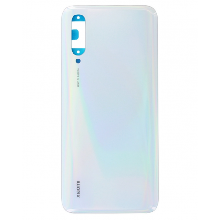 Vitre arrière Xiaomi Mi 9 Lite Blanc Avec logo + Adhesif