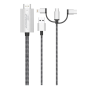 HDMI Adapter, Connector - Type-C / Lightning / Micro-USB Combo Cable to HDMI TV FASR AD9 - 2M, wholesale price