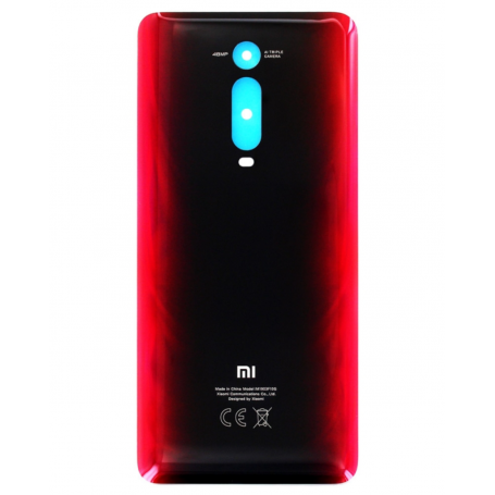 Vitre arrière Xiaomi Mi 9T et Mi 9T Pro Rouge Avec logo + Adhesif