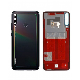 Back Glass HUAWEI P40 Lite E Black With Adhesive (Without Logo)