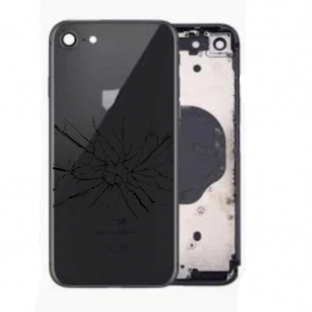 Pièce détachée, Coque - Chassis Vide iPhone 8 Noir (Origine Demonté) - Cassé, prix de gros.