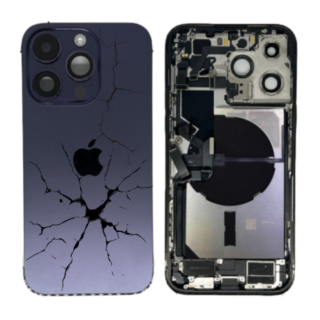 Gadget Parts - Full Frame iPhone 14 Pro Max Purple - Charging Connector without Battery (Original Disassembled) - Broken, wholes