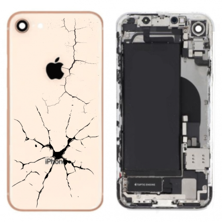 Coque, Boîtier - Châssis Complet iPhone 8 Plus Or - Connecteur de Charge Sans Batterie (Origine Demonté) - Cassé, prix de gros.
