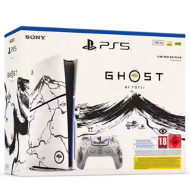 Console Sony PlayStation 5 avec une Manette sans Fil DualSense - PS5 Slim Edition Limitée Noir - 1 To SSD - Ghost of Yōtei Console Gaming, Système de Jeu - Console Sony PlayStation 5 avec une Manette sans Fil DualSense - PS5 Slim Edition Limitée Noir