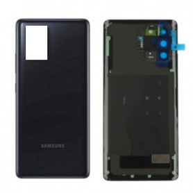 Dos, Coque, Panneau - Vitre arrière Samsung Galaxy S10 Lite Noir Sans Contour Lentille (Original Démonté) - Grade A, prix de gro