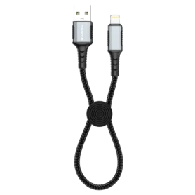 Cable, Charger - Braided USB-A / Lightning 15W 30CM XSSIVE XSS-BR-AL-B Cable - Black, wholesale price