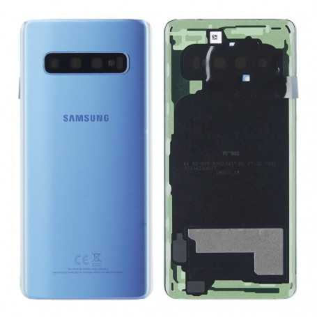 Dos, Coque - Vitre arrière Samsung Galaxy S10 (G973F) Bleu (Original Démontée) - Grade A, prix de gros.