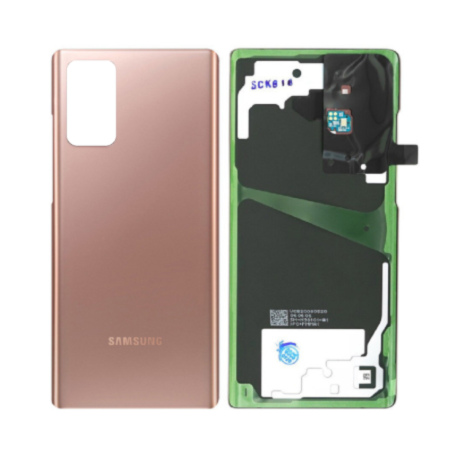 Dos, Coque, Panneau - Vitre arrière Samsung Galaxy Note 20 (N980F) Bronze sans Contour Lentille (Original Démonté) - Grade A, pr