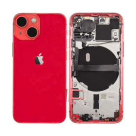Pièces Téléphonique, Composant Mobile - Châssis Complet iPhone 13 Rouge - Connecteur de Charge Sans Batterie (Origine Demonté) G