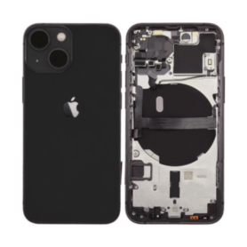 Back Glass, Rear Cover - Back Cover Housing iPhone 13 Black - Charge Connector + Without Battery (Original Dismantled) Grade AB,