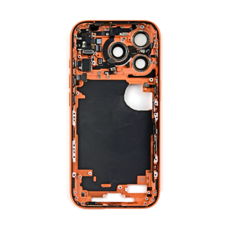Frame Assembly - iPhone 17 Pro Max chassis without back glass or battery Cosmic Orange (Original Disassembled) Grade A, wholesal