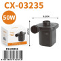 Air Inflator, Compressor - Portable Electric Air Pump 50W CIAOBOSI CX-03235, wholesale price