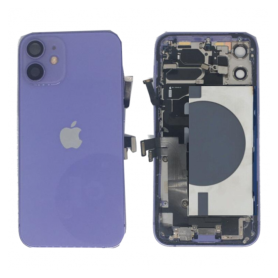 Châssis, Coque - Châssis Complet iPhone 12 Mini Violet - Connecteur de Charge sans Batterie (Origine Demonté) Grade B, prix de g