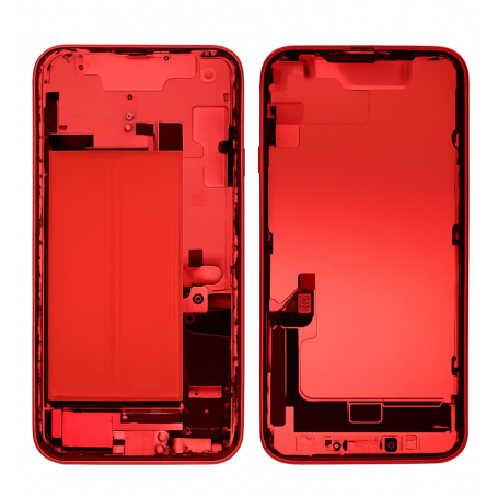 Frame Housing, Chassis - iPhone 14 Rear Frame without Back Glass without Battery Red (Original Disassembled) - Grade B, wholesal
