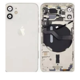 Pièce de Rechange, Composant iPhone - Châssis Complet iPhone 12 Blanc - Connecteur de Charge Sans Batterie (Origine Demonté) Gra