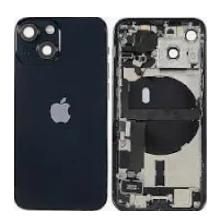 Casing, Shell - Back Cover Housing iPhone 13 Mini Black - Charging Connector without Battery (Original Disassembled) Grade B, wh