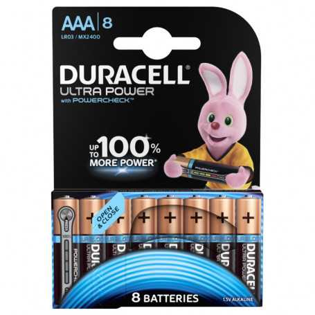 Piles Alcalines AAA Duracell Ultra Power x 8pcs