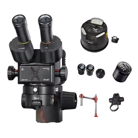 Produits optiques - Microscope trinoculaire 6.5X-58X Zoom 4KHD caméra imageur thermique positionnement 3D lampe UV Qianli 6558 G