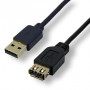 Rallonge USB 2.0 Type A mâle / femelle - 1m Noir