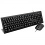 V7 Wired USB Keyboard and Mouse Set with PS2 Adapter French AZERTY - Black