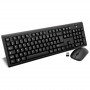 V7 French AZERTY Wireless Keyboard and Mouse Set - Black