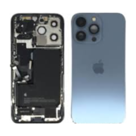 Back Glass, Rear Cover - Back Cover Housing iPhone 13 Pro Alpine Blue - Without Charging Connector + Battery (Original Dismantle