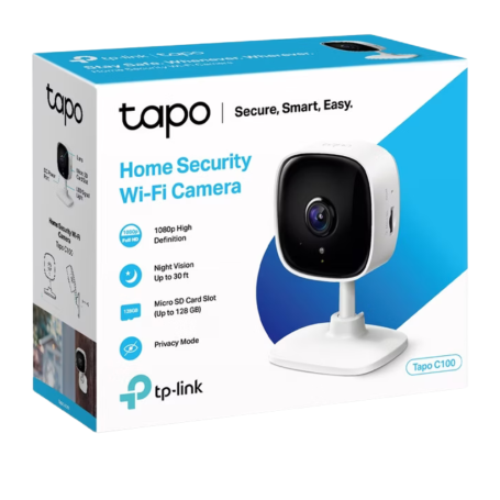 Caméra, Caméra IP - Caméra de sécurité Wi-Fi HD Tp-Link Tapo C100 - Blanc, prix de gros.