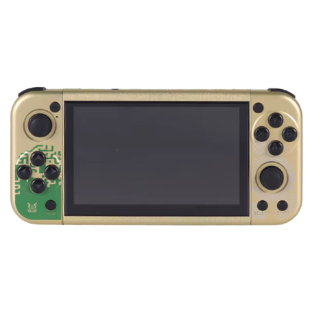 Gaming Console, Handheld Device - G50V 5-inch Portable Console, 64GB, 2500mAh, Retro Compatible with PSP/PS1 Arcade Games - Gold