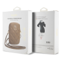 Phone Purse, Mobile Pouch - Quilted PU Zip Phone Pouch for 4G Guess GUWBZPSQSSGW - Brown, wholesale price