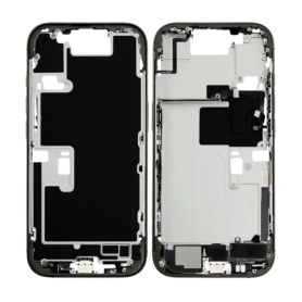 Back Housing, Frame - iPhone 16 Pro Max Rear Chassis without Rear Glass without Battery Titanium Black eSIM US (Original Disasse