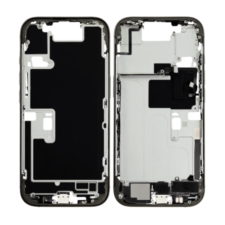 Châssis, Cadre, Coque - Châssis iPhone 16 Pro Max sans Vitre Arrière sans Batterie Titane Noir eSIM US (Original Demonté) Grade