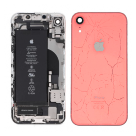 Rear Cover, Back Glass - Rear Frame iPhone XR With Battery Coral (Original Disassembled) - Broken, wholesale price