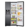 Fridge, Refrigerator - LG GSJV90MCAE Black American-Style Refrigerator - Used, wholesale price
