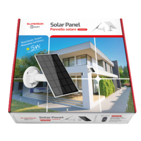 Solar Module, Photovoltaic - 5W Solar Panel for Outdoor Battery-Powered Surveillance Camera - Weatherproof - Superior SUPPSW001,